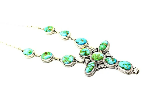 Roie Jaque Sonoran Turquoise Cross Cluster Necklace 100226