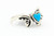Sterling Silver Turquoise Heart Ring 52120