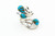 Sterling Silver Adjustable Turquoise Ring 52120