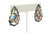 Silver Turquoise and Coral Earrings 121620