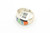 Wide Inlay Multi-Color Woman's Ring 032921 Wide Inlay Multi-Color Woman's Ring 032921