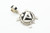 White Buffalo & black Onyx Turtle Pendant 040421