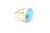Sandcast Turquoise Ring 070321