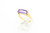 Amethyst and Diamond 14K Gold Ring 011722