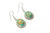 Round Green Turquoise Earrings 012622