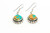 Beaded Green Turquoise Earrings 012622