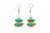 2 Stone Green Turquoise Earrings 012622