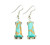 Long Dangle Green Turquoise Earrings 020122