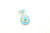 .925 Sleeping Beauty Turquoise and Diamond Pendant 043022 .925 Sleeping Beauty Turquoise and Diamond Pendant 043022