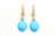 10K Gold Sleeping Beauty Turquoise and Diamond earrings 043022 10K Gold Sleeping Beauty Turquoise and Diamond earrings 043022