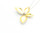 Gold Rhodium Flower Necklace with Crystal 061822 Gold Rhodium Flower Necklace with Crystal 061822