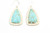 Large Triangular Royston Turquoise Earrings 100122