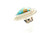 Triangular Royston Turquoise Ring 100422