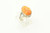 Oval Orange Oyster Shell Ring 021123