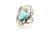 Sterling Silver Turquoise Cowboy Hat Ring 040223