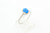 Sterling Silver and Blue Opal Halo Ring 070523
