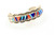 Multi-Color Inlay Wave Cuff Bracelet 071023