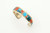 Inlay Turquoise and Coral Cuff Bracelet 071423 Inlay Turquoise and Coral Cuff Bracelet 071423