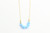 14K Gold Blue Opal Necklace 080123