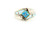 Sterling Silver White and Blue Opal ring 081023