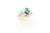 Sterling Silver White and Blue Opal ring 081023