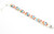 Wide Inlay Multi-Color Link Bracelet 110223