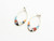 Sterling Silver Multi-Color Large Hoop Earrings 110823