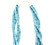 30'' 3 Strained Turquoise Disc Necklace 113023