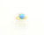 14K Gold Sleeping Beauty Turquoise and Diamond Halo (medium) ring 010724 14K Gold Sleeping Beauty Turquoise and Diamond Halo (medium) ring 010724