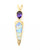 14K Gold Amethyst and Opal Pendant 052024