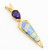 14K Gold Amethyst and Opal Pendant 052024