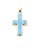 Sterling Silver Inlay Turquoise Cross 060724