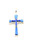 Sterling Silver Play-on-Blue Inlay Cross 060724