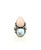 Sterling Silver Golden Hills Turquoise and Pink Puka Shell Ring 061224