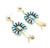 Sterling Silver Zuni Needle Point Squash Earrings 061724