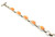 Sterling Silver Orange Oyster Shell Link Bracelet 061724