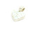 Reversible Sterling Silver White Opal Heart Pendant 092024