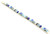 Sterling Silver Medium Play on Blue Link Bracelet 010425 Sterling Silver Medium Play on Blue Link Bracelet 010425