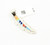 Sterling Silver Multi- Color Feather Pendant 010725