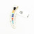 Sterling Silver Multi- Color Feather Pendant 010725