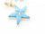 Sterling Silver Sleeping Beauty Turquoise Starfish Pendant 010725