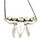Sterling Silver White Buffalo Longhorn Necklace 010825