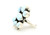 Sterling Silver Golden Hills Turquoise Cluster 010825