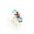 Sterling Silver Turquoise and Coral Effie Ring 032525