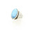 Sterling Silver Oval Turquoise Ring 032725
