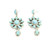 Large Sterling Silver Cluster Emerald Valley Turquoise Earrings 032925