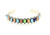 Sterling Silver Multi- Color Cuff Bracelet 042925