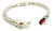 Sterling Silver Horse and Garnet Bracelet 080825
