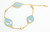 Gold Rhodium Turquoise Eye with Crystal bracelet 082525