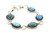 Sterling Silver Multi-Shade Turquoise Link Bracelet 011226